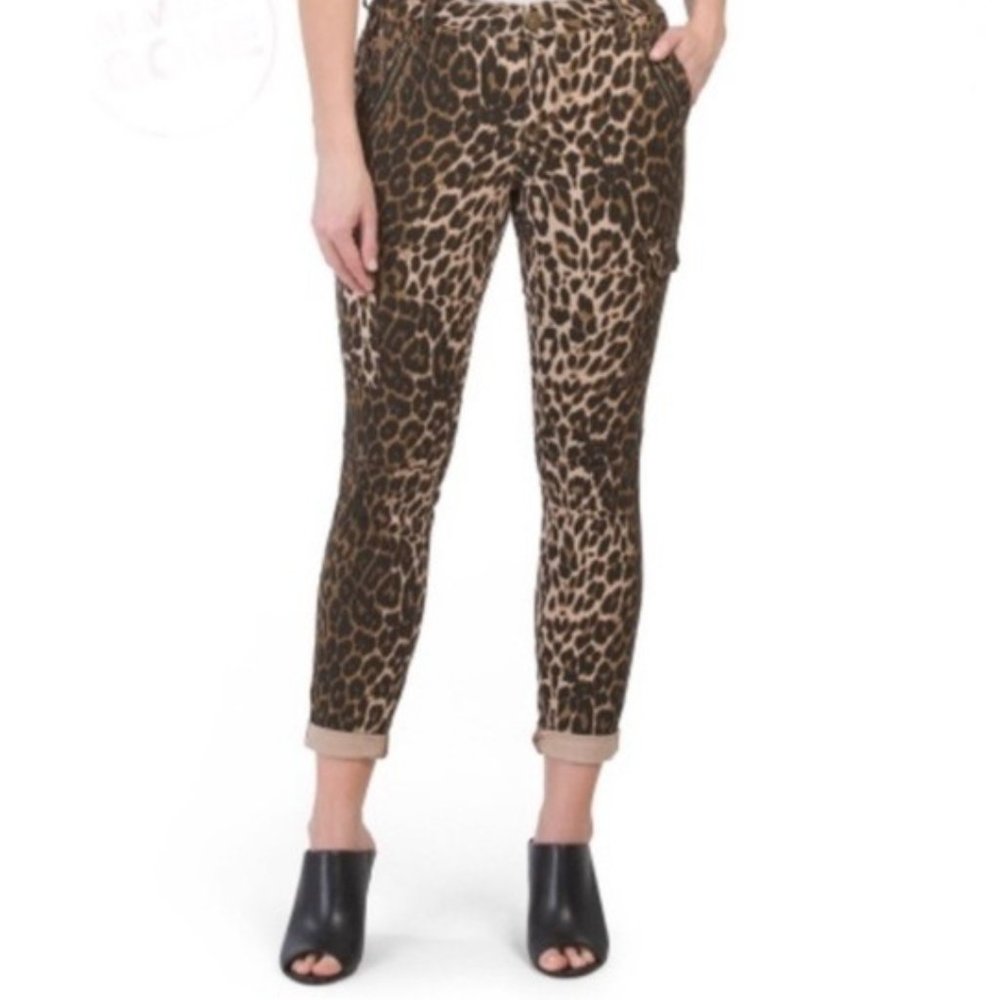 Ashley Mason Skinny Cargo Animal Print Jean Size Juniors 9/29 NWT